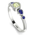 Bezel Symmetrical Peridot Ring - Ivy No. 615
